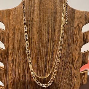 3/$18 Core Gold Necklace and Pierced Earrings  - New - Lot 381